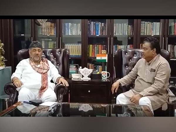Karnataka Minister MB Patil with Deputy CM DK Shivakumar (Photo/ANI)