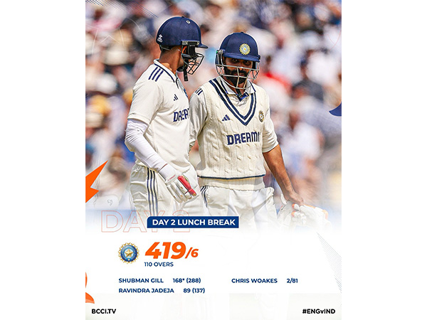 Gill and Jadeja (Photo: @BCCI X)