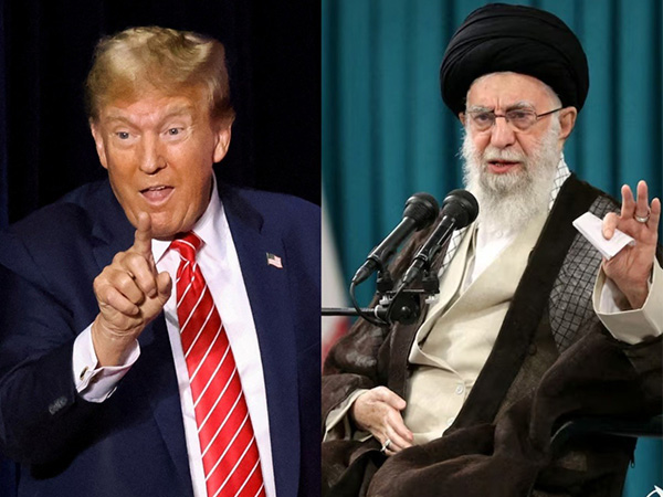 US President Donald Trump and Iran’s Supreme Leader Ayatollah Ali Khamenei (on right) (Photo/Reuters)