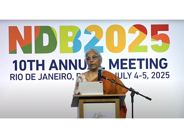 Finance Minister Nirmala Sitharaman at 10th Annual Meeting of Board Governors of New Development Bank (Image: YouTube/New Development Bank)