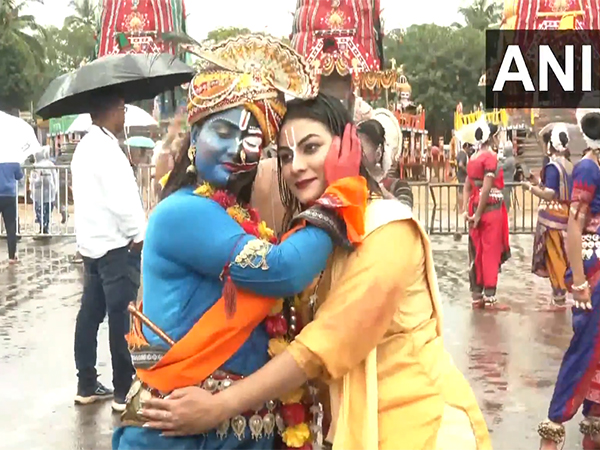 Performers in Puri celebrating the Bahuda Yatra (Photo/ANI)