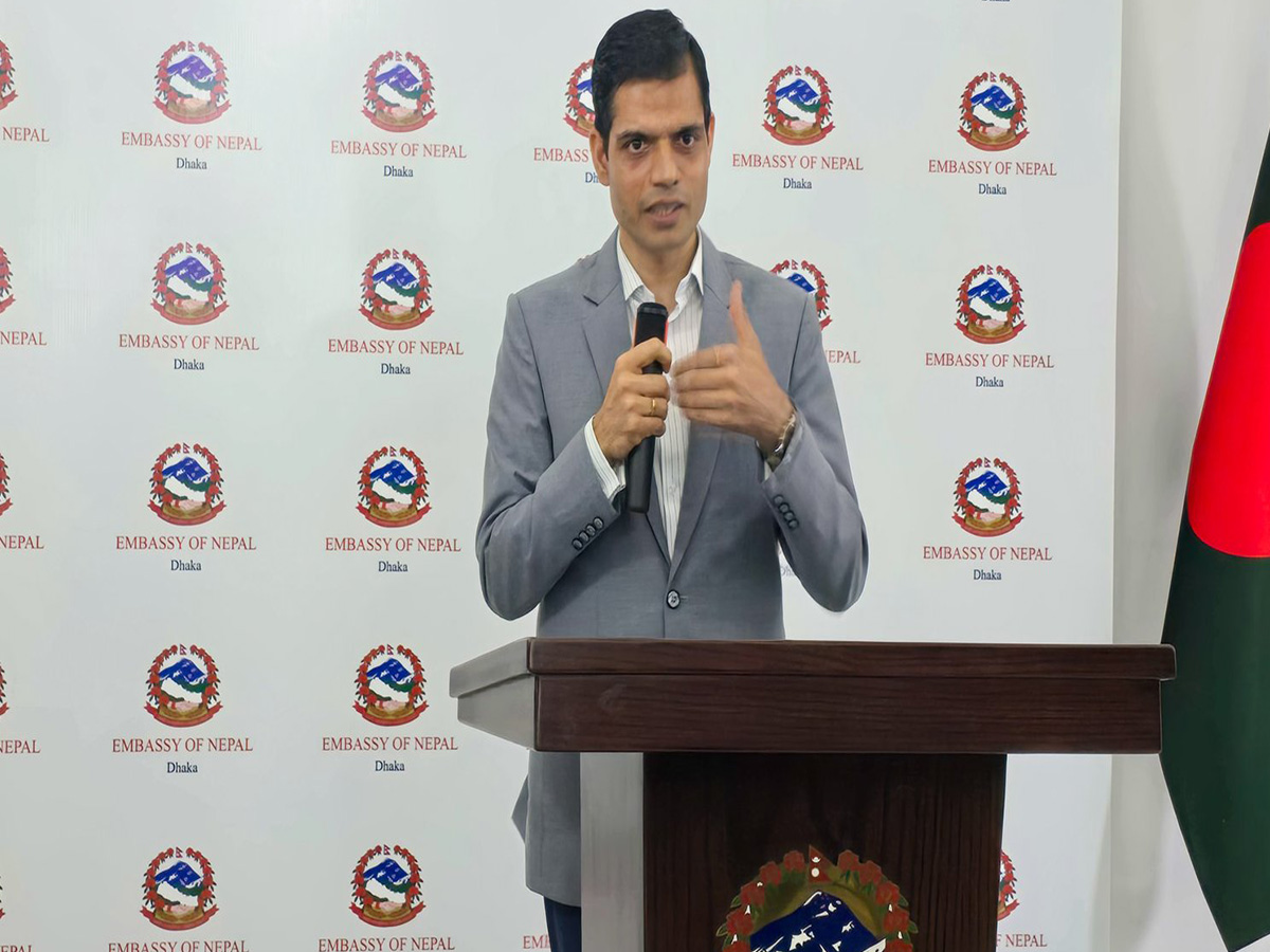 Nepali Ambassador Ghanshyam Bhandari (Photo/@NepalinBGD)