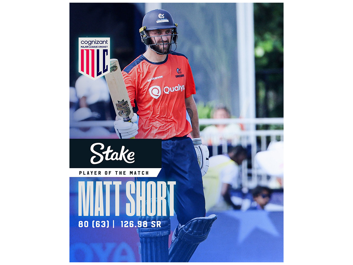 Matthew Short (Photo: X/@MLCricket) Matthew Short (Photo: X/@MLCricket)