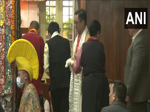 Union Minister Kiren Rijiju attend Dalai Lama's birthday celebrations (Photo: ANI) 