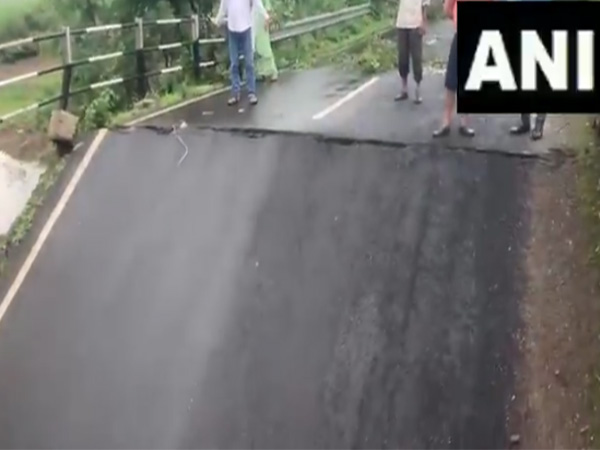Culvert collapse in Narsinghpur (Photo/ANI)