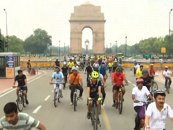 30th edition of Fit India Sundays on Cycle in Delhi (Photo/ANI)