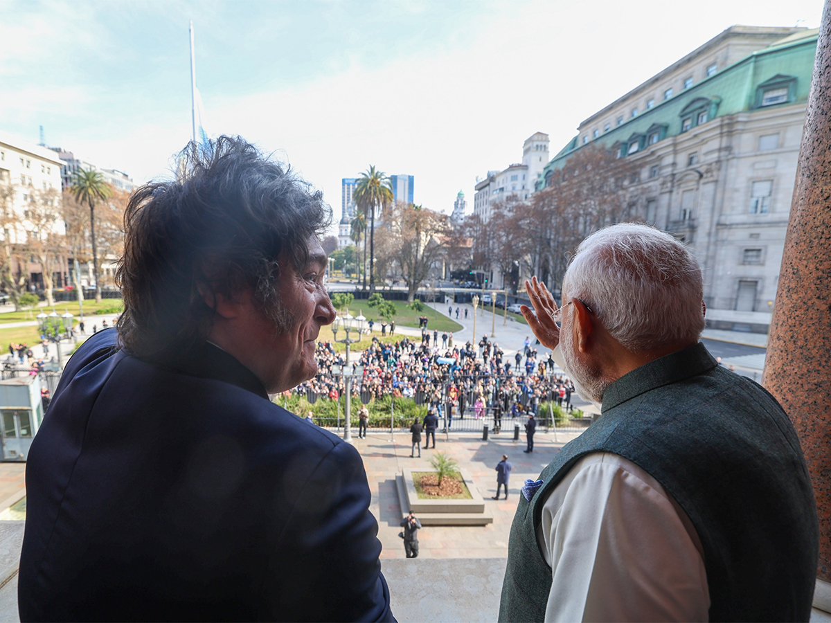 Prime Minister Narendra Modi with President of Argentina, Javier Milei (Image: X@narendramodi) Prime Minister Narendra Modi with President of Argentina, Javier Milei (Image: X@narendramodi)