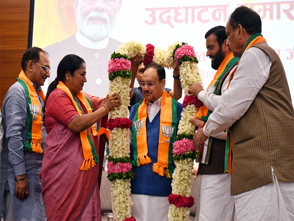 BJP chief JP Nadda, Delhi CM Rekha Gupta and Haryana CM Nayab Singh Saini (Photo/ANI)