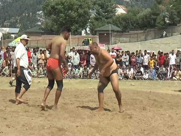 Snippet from the 2-day wrestling event at Bhaderwah, J&K (Photo/ANI)