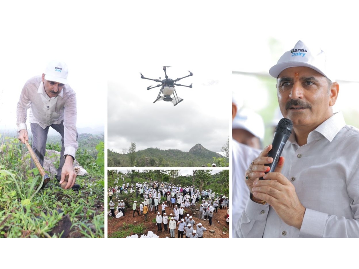 Launch of “Seedball for Green Wall” Campaign from Ambaji by Hon’ble Speaker Shri Shankarbhai Chaudhary