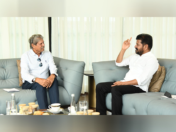 Kapil Dev with Telangana Chief Minister A. Revanth Reddy (Photo: Telangana CMO)