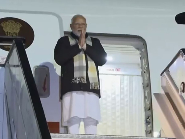 PM Modi arrives in Namibia. (Photo/ANI,DD)