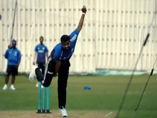 Jasprit Bumrah bowling in nets. (Photo- ANI)