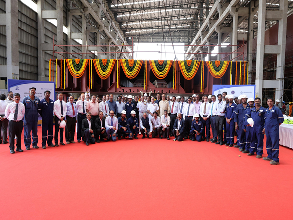 Indian Navy officials during the 'Keel Laying' ceremony (Photo/ ANI)