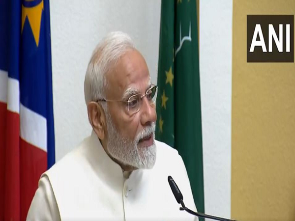 PM Modi addressing the Parliament of Namibia (Photo/ANI DD)