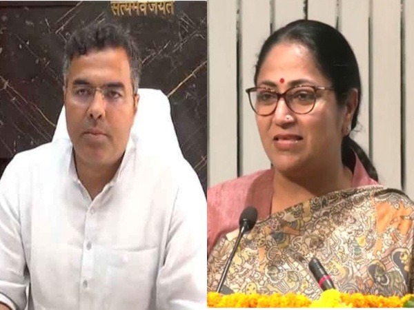 Delhi CM Rekha Gupta and Minister Parvesh Verma (Photo/ANI)