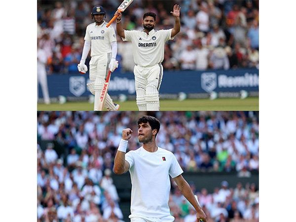 Rishabh Pant and Carlos Alcaraz (Photo: X/@ICC, X/@atptour)