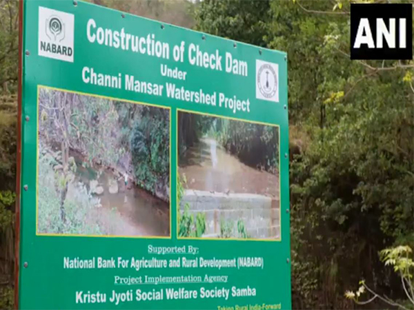 Newly constructed check dam Channi-Mansar Panchayat of Udhampur district (Photo/ANI)