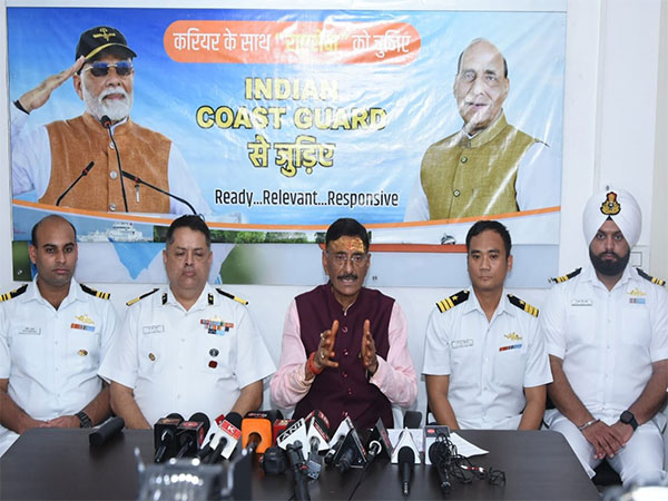 Union Minister Sanjay Seth with ICG Officials (Photo/@SethSanjayMP) Union Minister Sanjay Seth with ICG Officials (Photo/@SethSanjayMP)