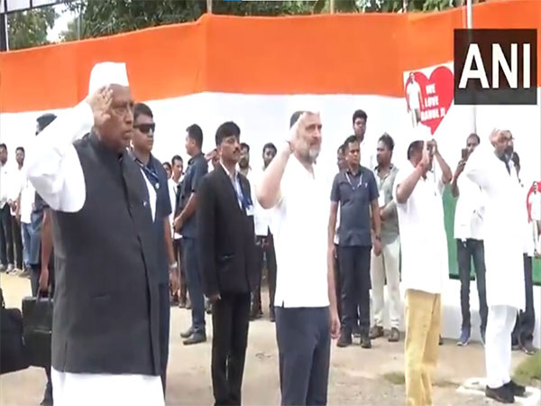 Congress chief Mallikarjun Kharge and Lok Sabha LoP Rahul Gandhi in Bhubaneswar (Photo/ANI)