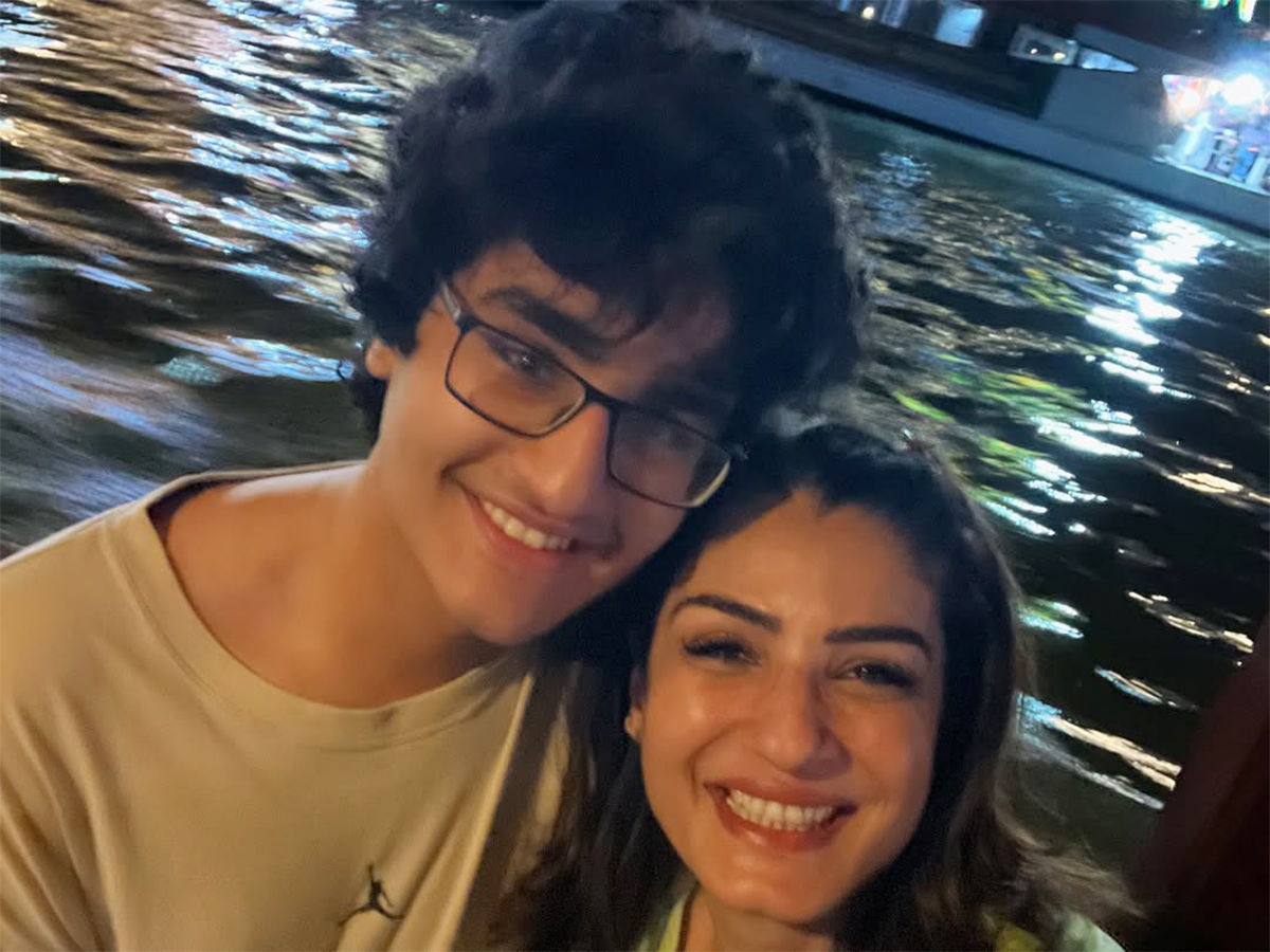 Raveena Tandon with son (Photo/instagram/@officialraveenatandon)