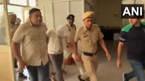 Father of Radhika Yadav, Deepak Yadav being produced before Gurugram court (Photo/ANI)