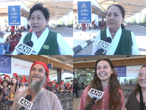 Devotees gather at Kangra Airport to bid farewell to the Dalai Lama as he departs for Ladakh, expressing heartfelt reverence and joy (Photo/ANI)