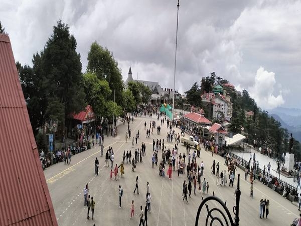  A picturesque view of ridge in Shimla during monsoon season (Photo/ANI)