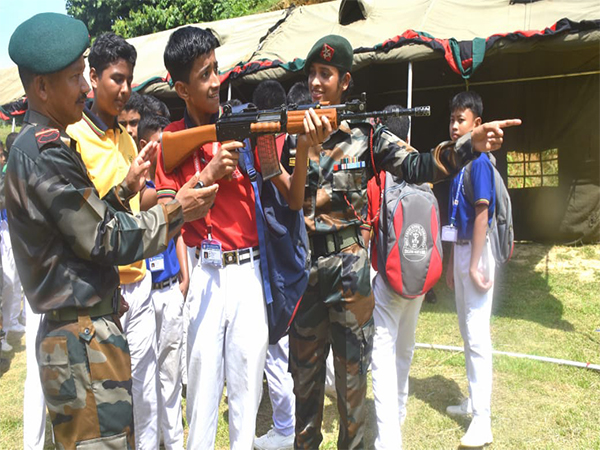 “A day with Company Commander” organised for students of Holy Cross School (Photo/ANI)