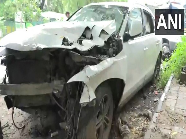 Photo of the mangled car involved in the accident (Photo credit/Delhi Police)