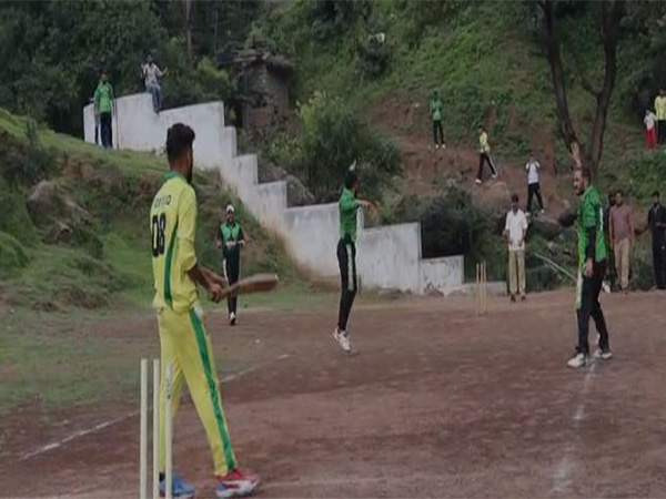 Locals in Poonch playing cricket. (Photo: ANI)