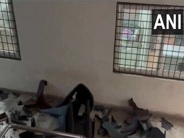 Visuals from the office of Congress MLC Chintapandu Naveen (Photo/ANI)