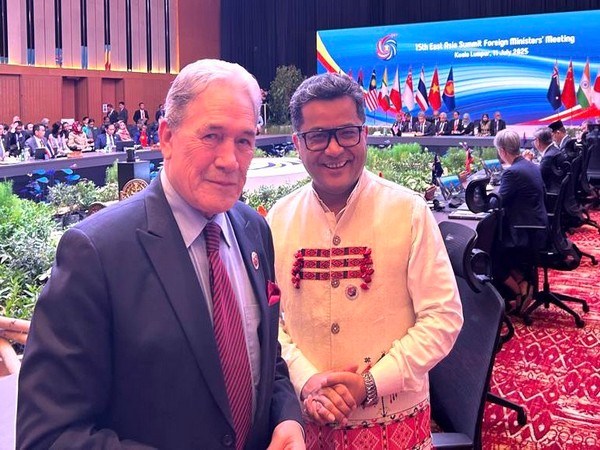 Union Minister of State for External Affairs and Textiles, Pabitra Margherita and  Winston Peters, Foreign Minister of New Zealand (Image: X@PmargheritaBJP)