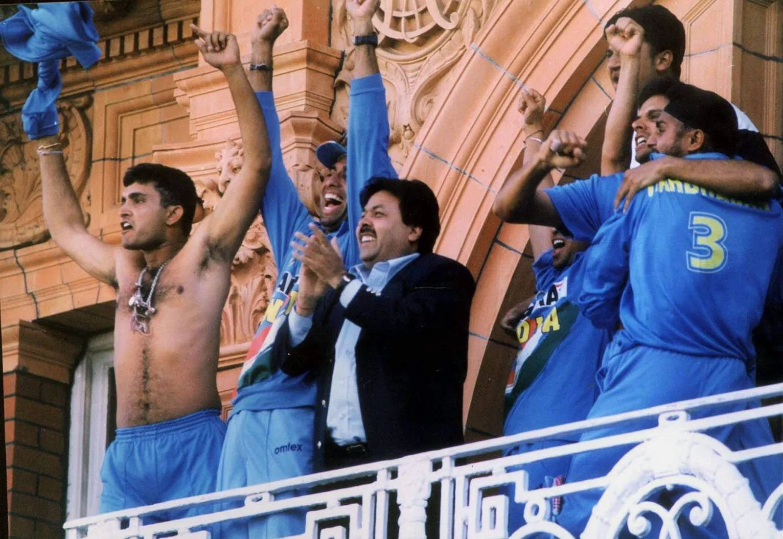Ganguly celebrating India's win at Lord's. (Photo: @ShuklaRajiv X)