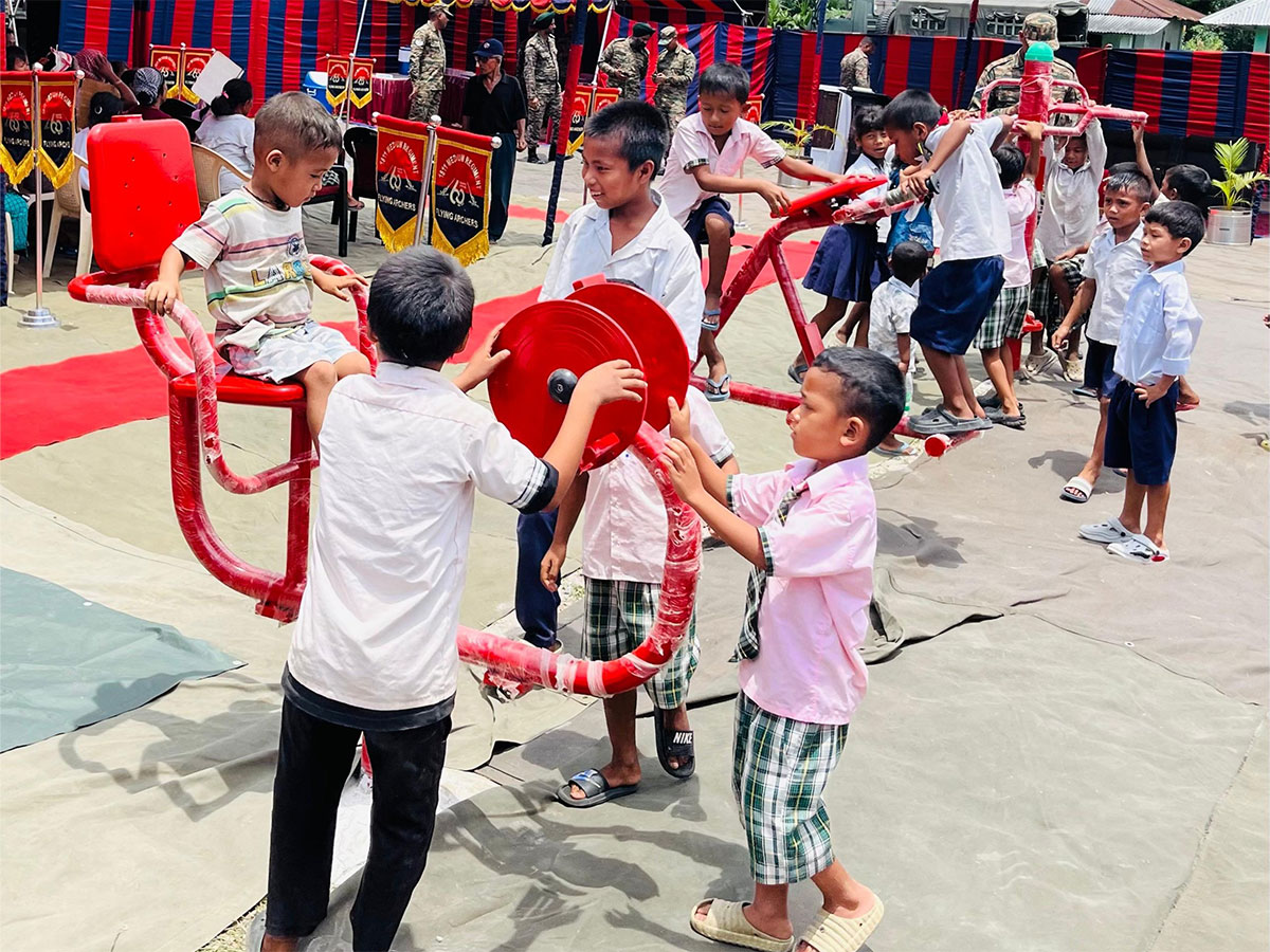 Indian Army's Spear Corps inaugurates open gym in Namsing village (Photo/X@Spearcorps)
