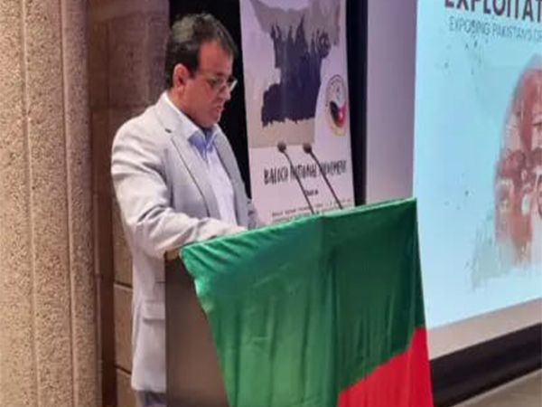 Baloch National Movement chairman Naseem Baloch (Photo/ANI)