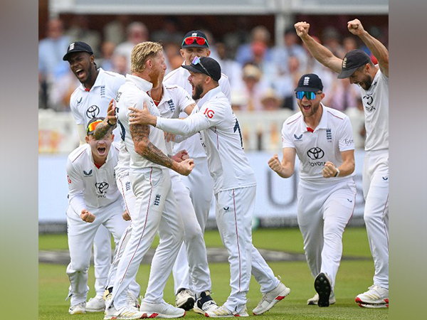 Team England celebrating a wicket. (Photo: @englandcricket  X)