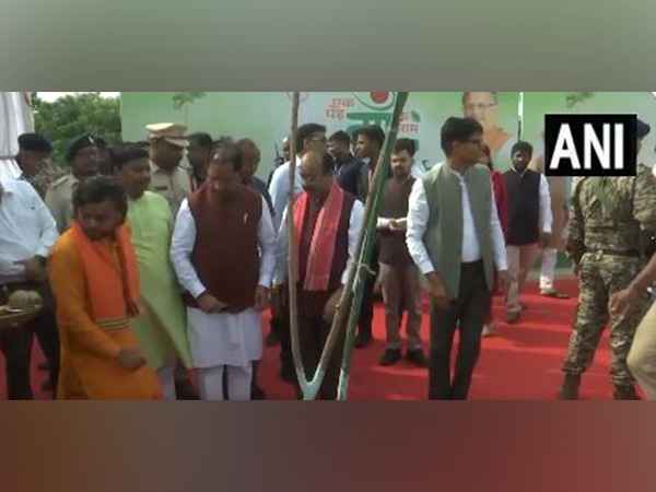 hattisgarh CM Vishnu Deo Sai and Speaker Dr Raman Singh plant saplings at new Assembly premises under 'Ek Ped Maa Ke Naam' campaign (Photo/ANI) hattisgarh CM Vishnu Deo Sai and Speaker Dr Raman Singh plant saplings at new Assembly premises under 'Ek Ped Maa Ke Naam' campaign (Photo/ANI)