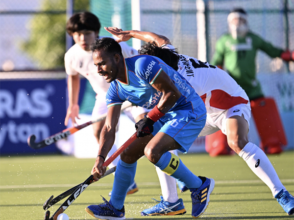 Players in action during the match (Photo: Hockey India)