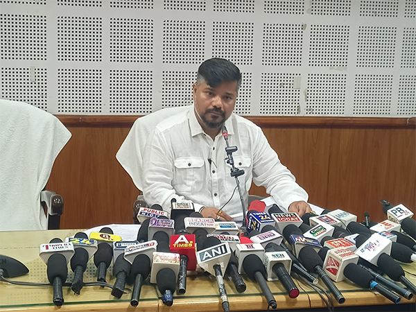 Tripura Minister Sushanta Chowdhury during the cabinet briefing in Agartala. (Photo/ANI) Tripura Minister Sushanta Chowdhury during the cabinet briefing in Agartala. (Photo/ANI)