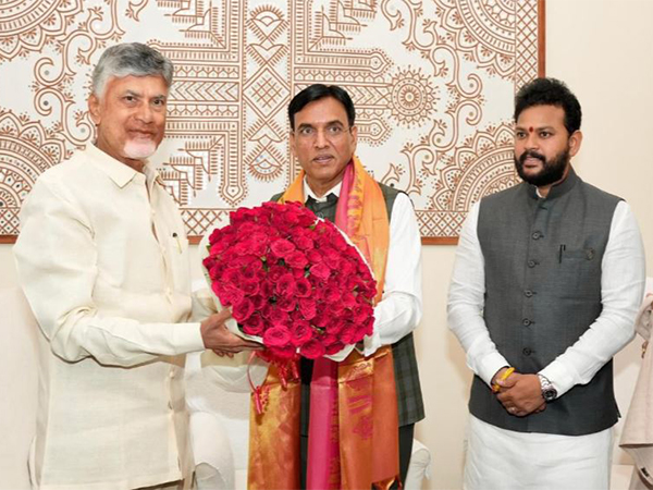 CM Chandrababu Naidu meets Union Minister Mansukh Mandaviya (Photo/ANI)