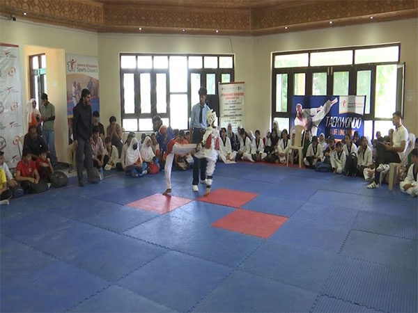 Children playing martial arts in Kashmir Valley (Photo: ANI)