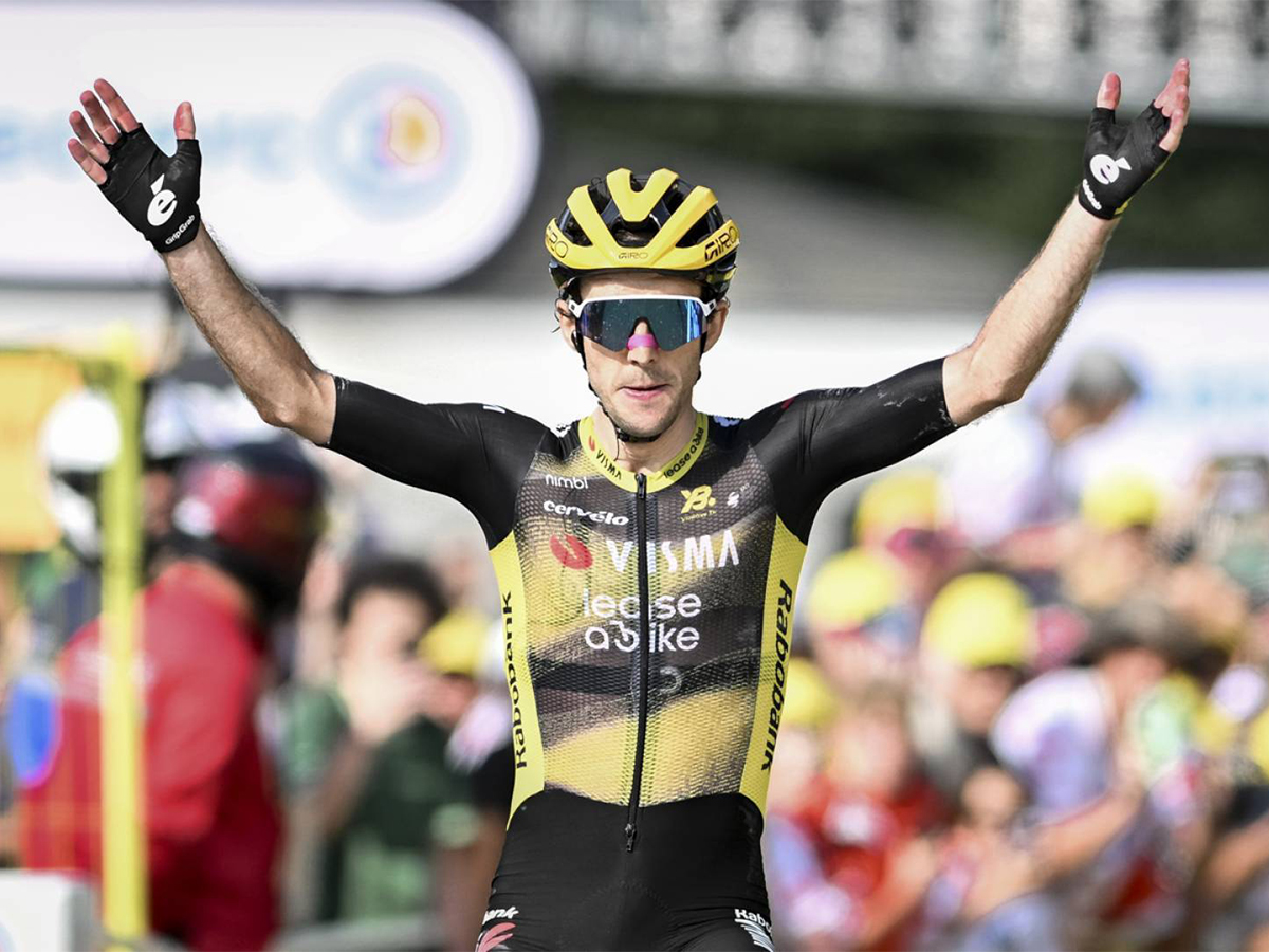 Simon Yates after winning Tour de France race (Image: Tour de France)