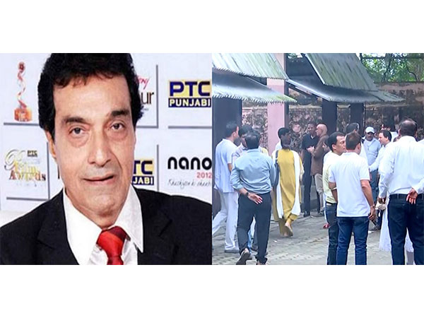 Dheeraj Kumar, Visuals of last rites  (Photo/Instagram@lavekarbharatiofficial, ANI) 