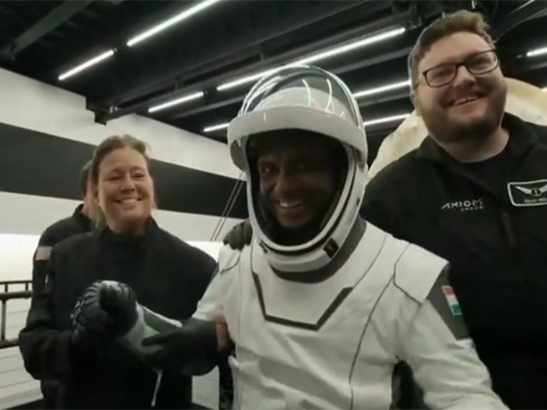 Group Captain Shubhanshu Shukla emerges out of SpaceX's Dragon spacecraft 'Grace' (Photo/ X@Axiom_Space)
