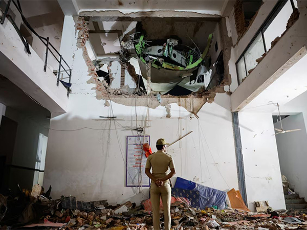 Visual from the crash site (Image/Reuters)