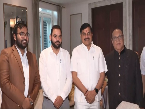 Madhya Pradesh CM Mohan Yadav interacts with Indian diaspora during official visit to Madrid, Spain (Photo/ANI)