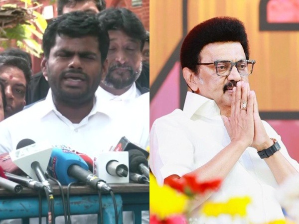 BJP leader Annamalai and Tamil Nadu CM MK Stalin (Photo Credit: ANI and X@mkstalin)