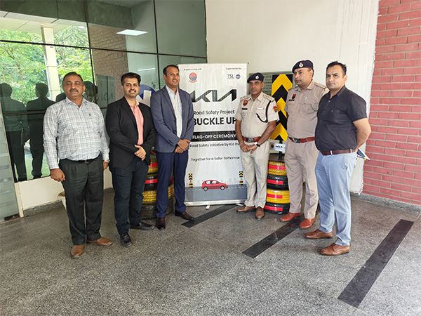 750 crash barriers to be installed by Kia India across Gurugram, with TSL Foundation and Gurugram Traffic Police.