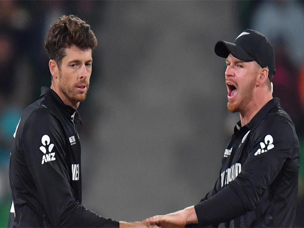 New Zealand cricketers Mitchell Santner and Glenn Phillips (Photo: ICC)